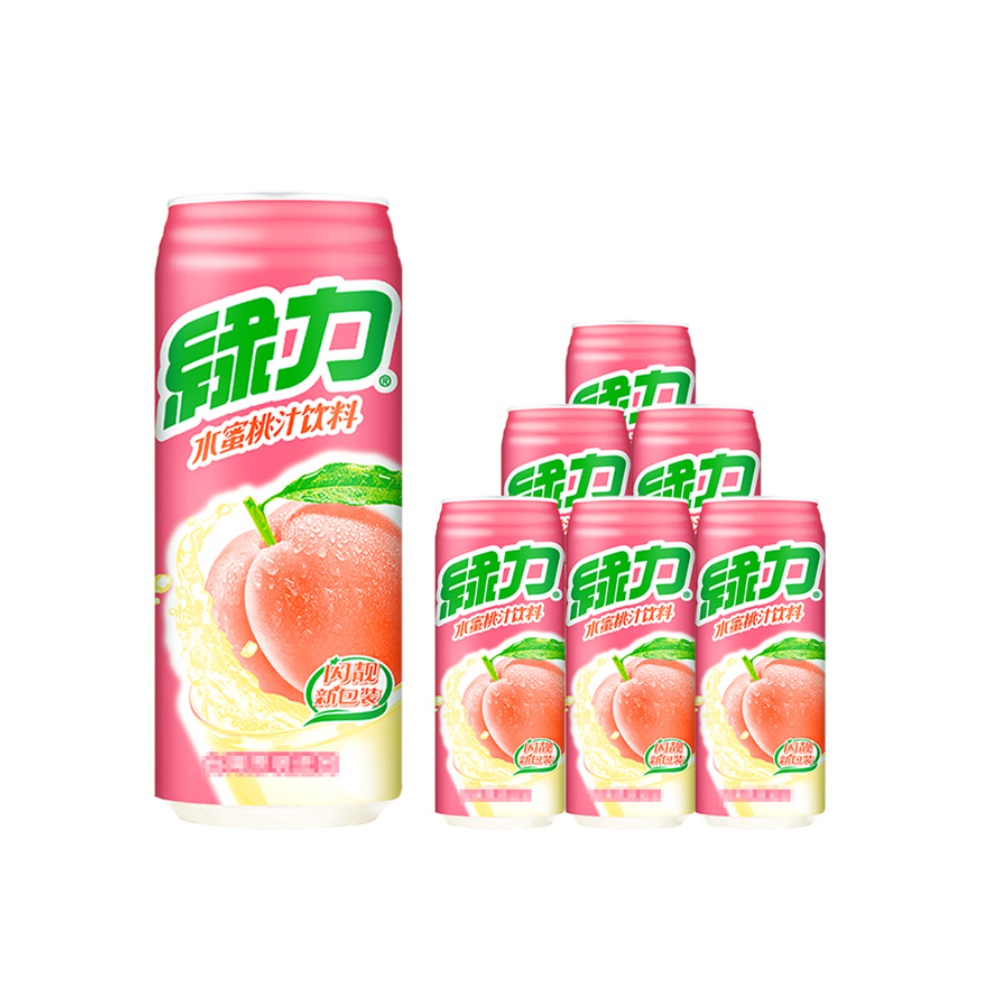 中国台湾进口绿力水蜜桃汁490ml6瓶