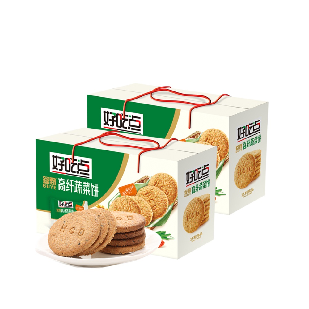 好吃点高纤蔬菜饼800g*2箱 大淘客联盟