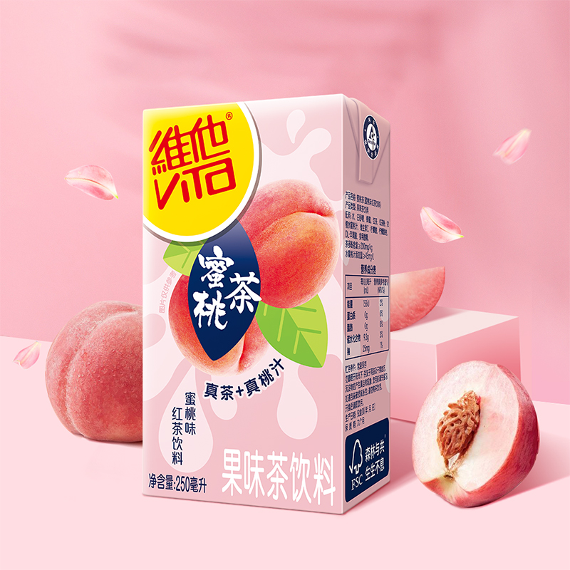 维他蜜桃茶饮料250ml24盒