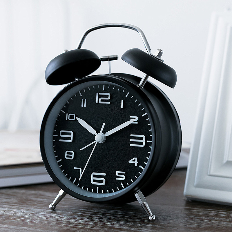 床头小闹钟学生用声音超大儿童静音闹铃创意