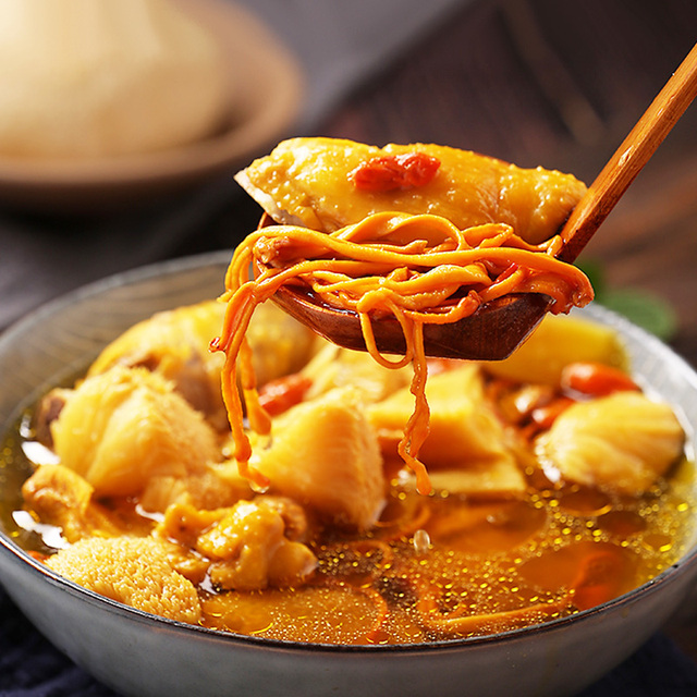 香港启泰虫草花煲汤干货蛹虫草