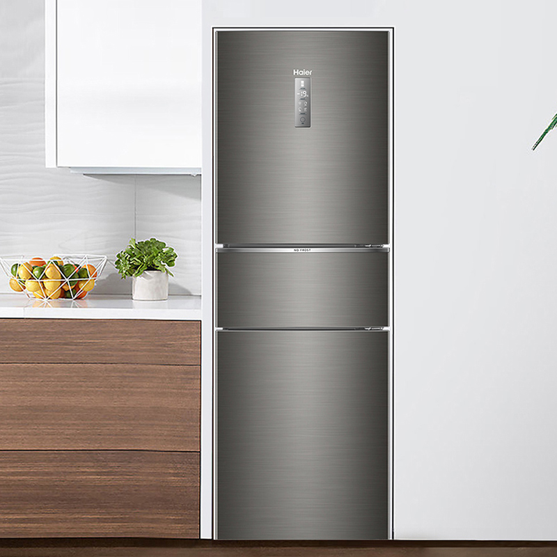 haier海尔三开门变频家用冰箱