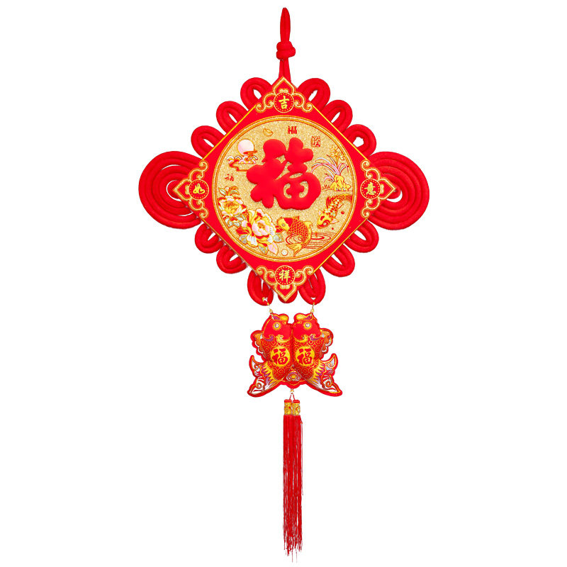 中国结挂饰绒布福字挂件
