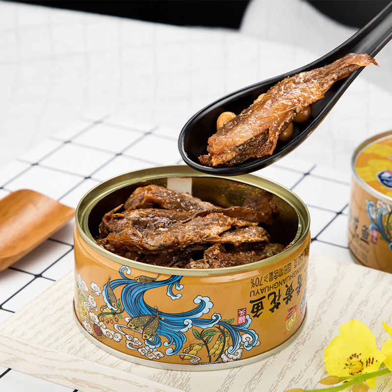 海誉豆香黄花鱼罐头原装鱼罐头熟食