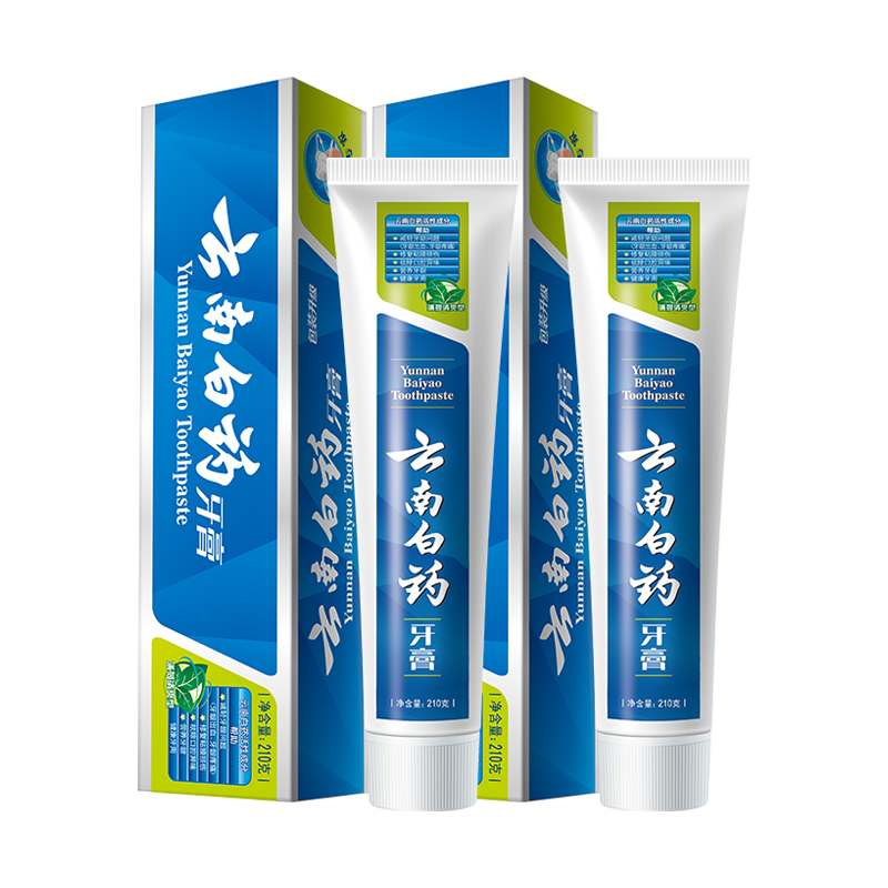 【拍2件】云南白药牙膏清爽薄荷210g*4支 - 大淘客联盟