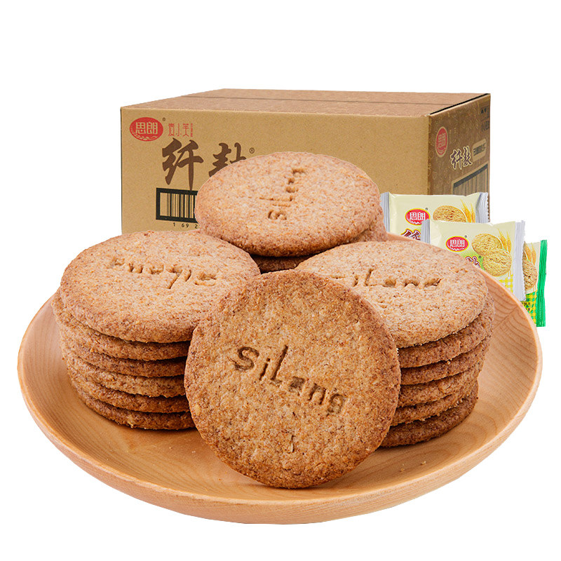 思朗纤麸无糖代餐粗粮饼干整箱